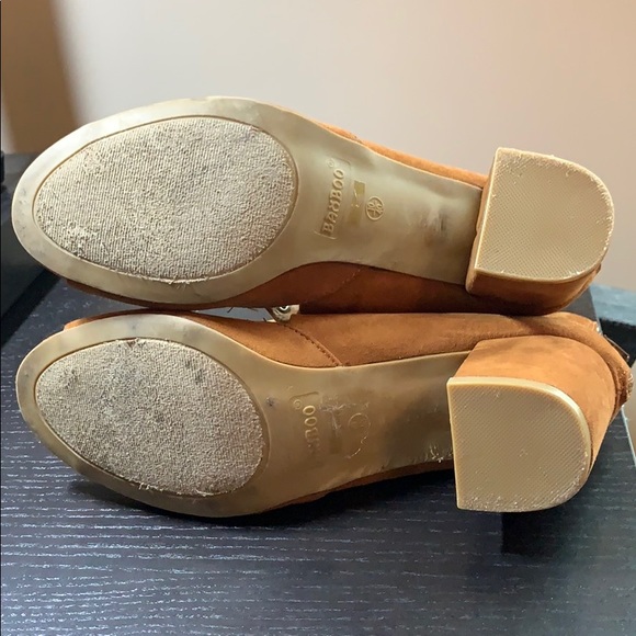 Light Brown Cut-Out String Up Heels - Picture 4 of 5